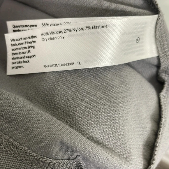 Eileen Fisher Washable Stretch Crepe Long Open Front Jacket Gray Petite Large - Picture 6 of 9